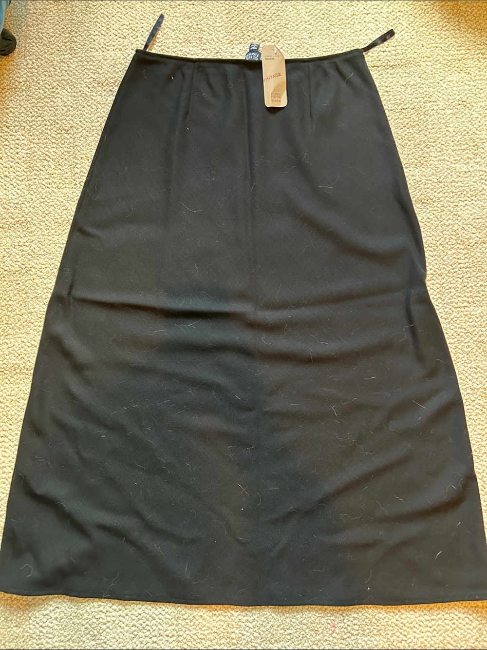 Eileen Fisher Classic Black A-Line Skirt, size M